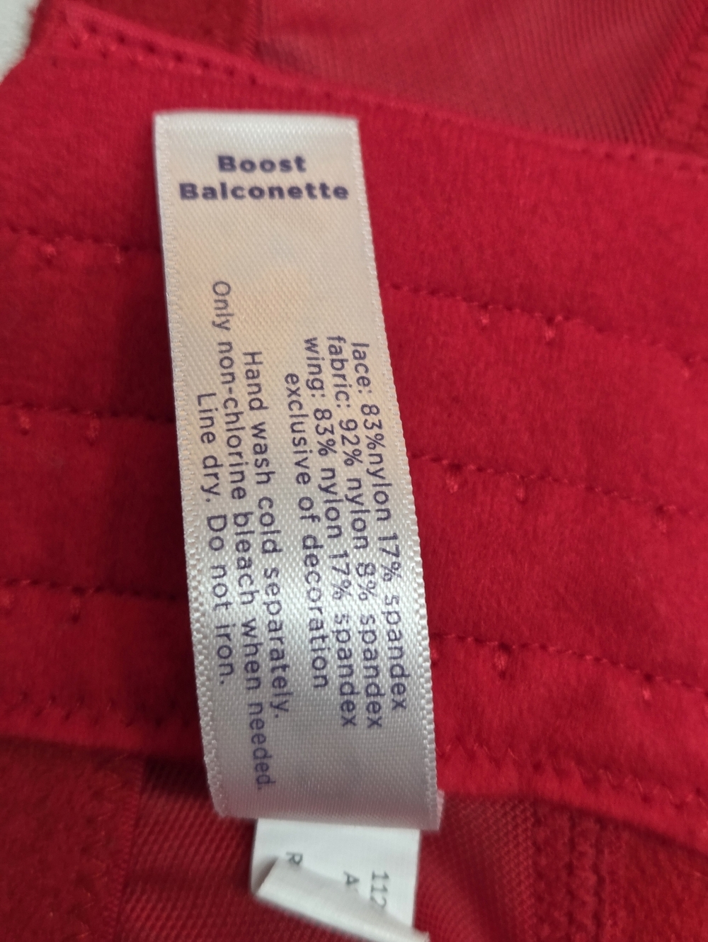 Cacique Boost Balconette Red Lace/Black Underwire Bra Size 44DD - Picture 8 of 8